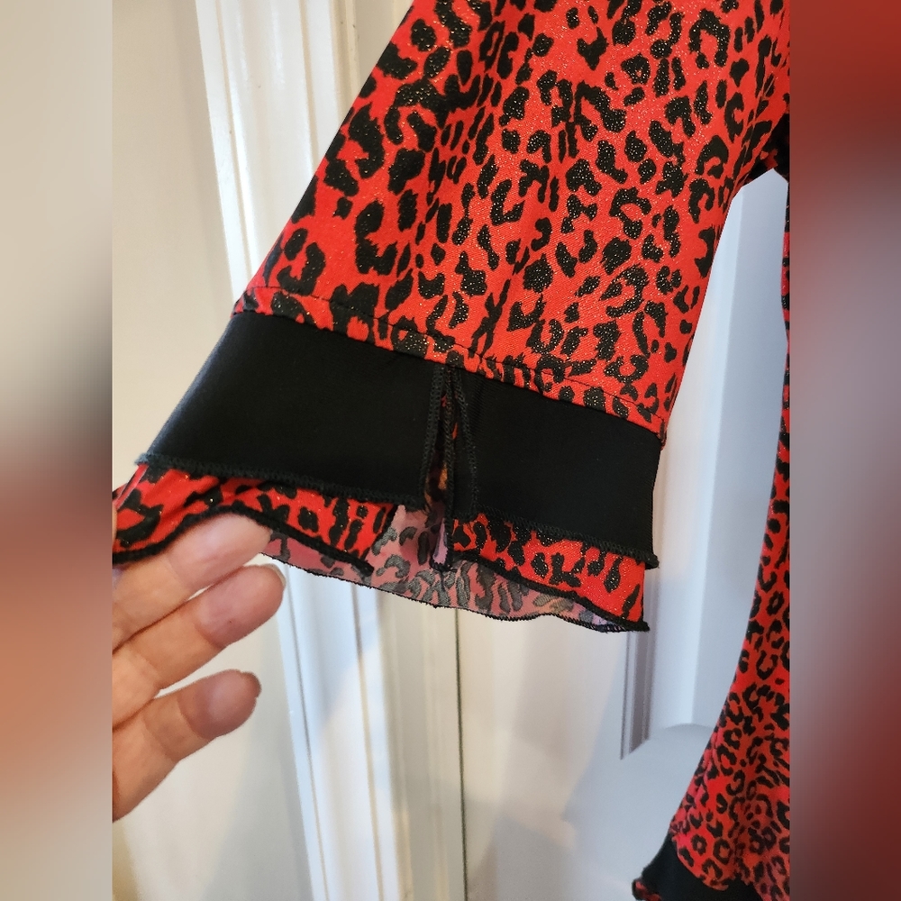 Seven Karet, Red Black Animal Print, 3X - Picture 6 of 12